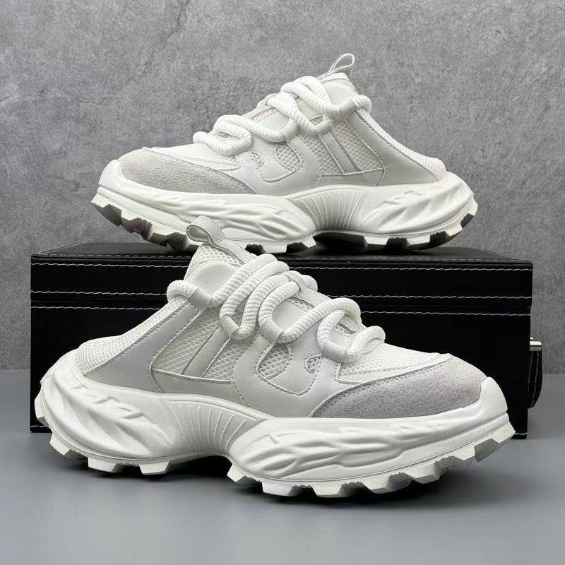 包头拖鞋男夏季网面透气百搭休闲青少年一脚蹬无后跟运动沙滩凉鞋,流行男鞋,包头拖,淘宝优惠券,粉丝福利购,淘宝优惠卷