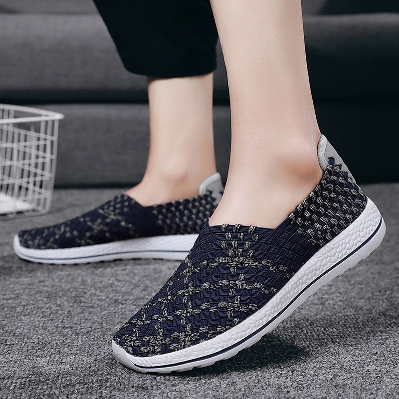 남성 신발 가을 통기성 캐주얼 운동화 게으른 일대일 수제 오래된 베이징 천 신발 부드러운 단독 운전 비니 유행 신발