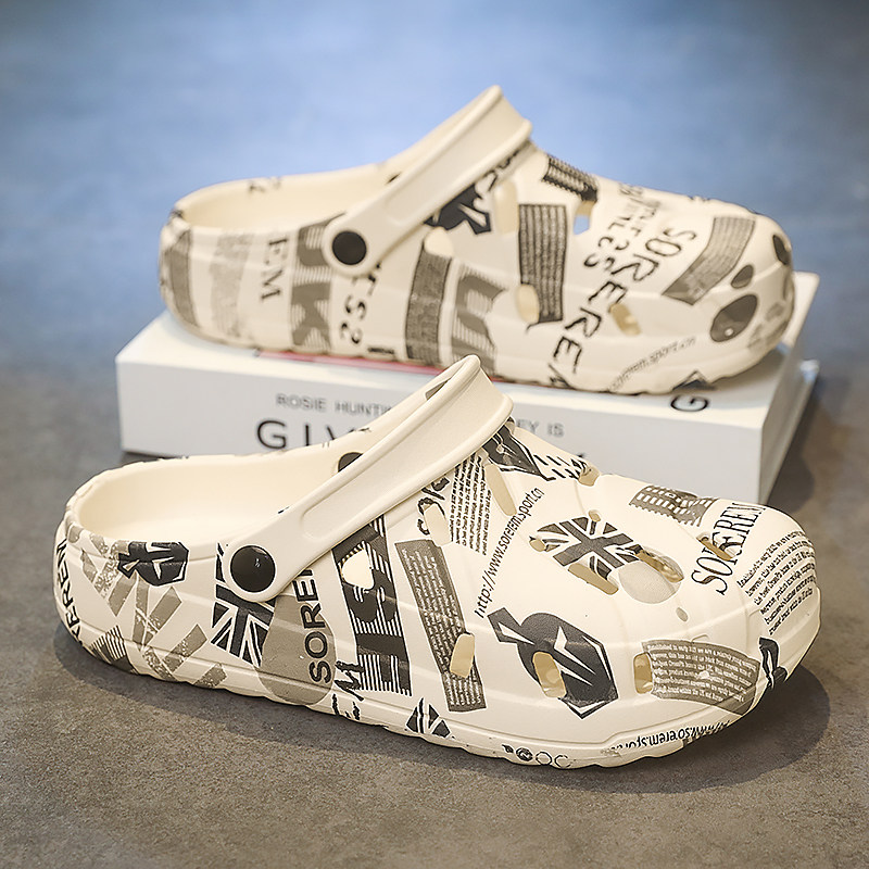 洞洞鞋男夏季外穿防滑手术室包头拖鞋外出踩屎感开车运动沙滩凉鞋,流行男鞋,包头拖,淘宝优惠券,粉丝福利购,淘宝优惠卷