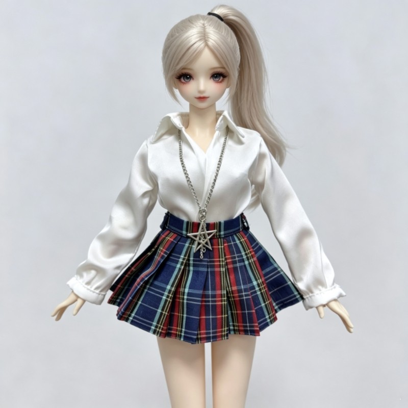 BJD娃衣4分四学院风服装女孩日常换装jk裙套装洋娃娃公主玩偶衣服