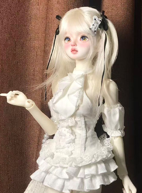 bjd娃娃假发3分4分6分sd娃用装扮造型diy齐刘海长直发假毛毛坯发