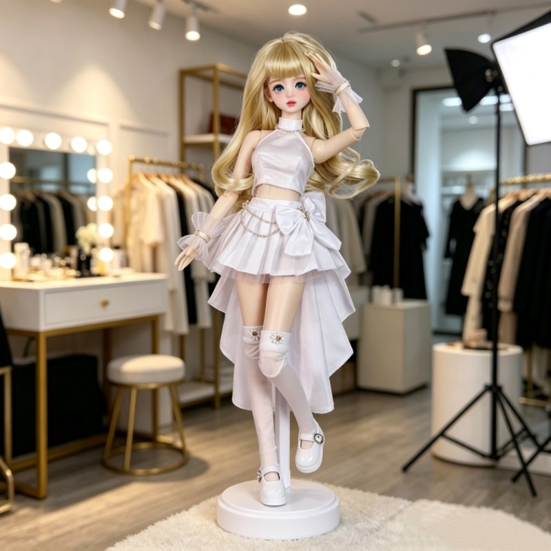 BJD娃衣4分四分体SD人偶服装现货换装diy时尚风连衣裙洋娃娃衣服