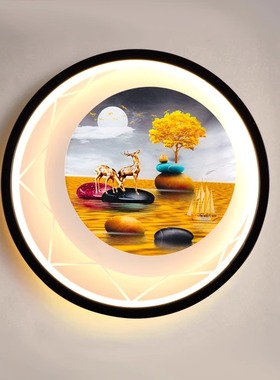 2025新款壁灯卧室床头灯客厅背景墙壁画 画灯楼梯轻奢创意装饰房