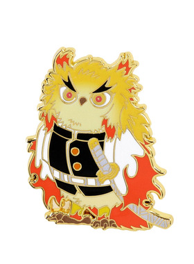 “鬼灭之刃无限城”金属胸针炎柱猫头鹰炼狱杏寿郎徽章配饰礼物