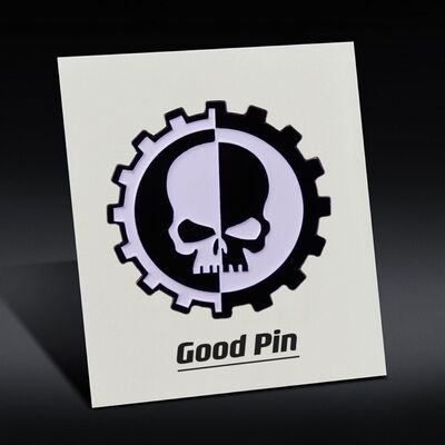 战锤40K机械骷髅金属胸针徽章