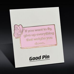 “如果你想飞翔 就放下拖累你的东西”托妮·莫里森名言金属胸针