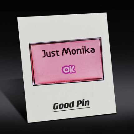 DDLC心跳文学部游戏金属胸章Just Monika OK弹出窗口别针dokidoki