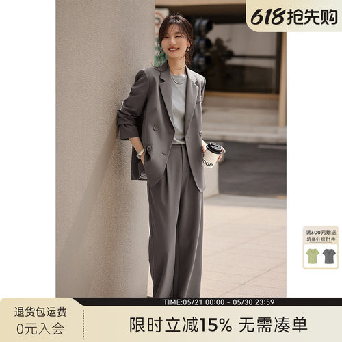 XWI欣未轻职场通勤百搭西装外套女春季宽松设计感一整套入春穿搭