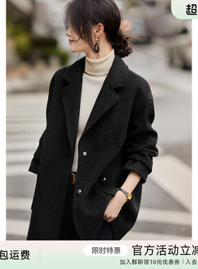 XWI欣未慵懒风中长款西装外套女2026年早春新款今年流行西服上衣