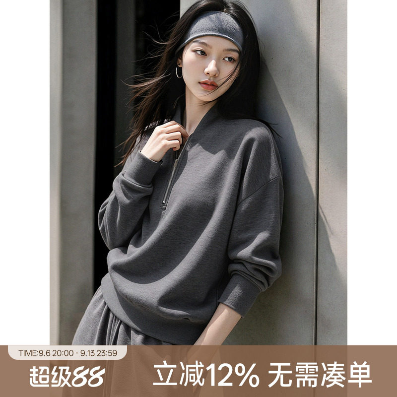 XWI欣未宽松落肩显瘦卫衣女士26图片