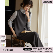 XWI欣未时尚通勤西装马夹套装女2025秋季新款长裤气质一整套穿搭