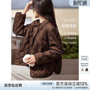 轻薄休闲百搭短款 夹棉棉服外套女秋冬季 棉袄 式 XWI欣未美拉德衬衫