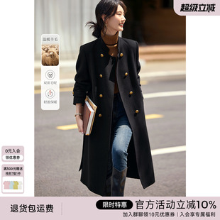 XWI欣未英倫風(fēng)雙面羊毛大衣女秋冬正式 618反季 清倉 場合毛呢外套