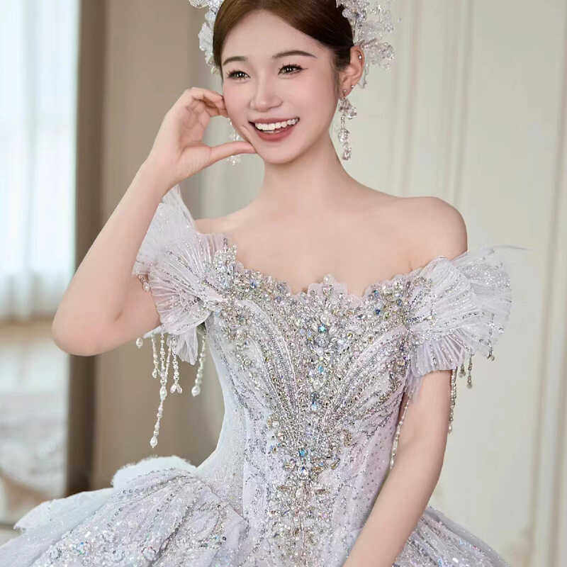 2026新款新娘结婚礼服重工奢华