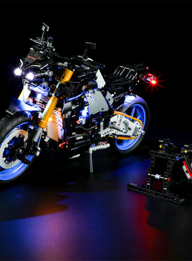 YEABRICKS适用乐高42159雅马哈MT-10 SP积木led灯饰配件拼装灯光