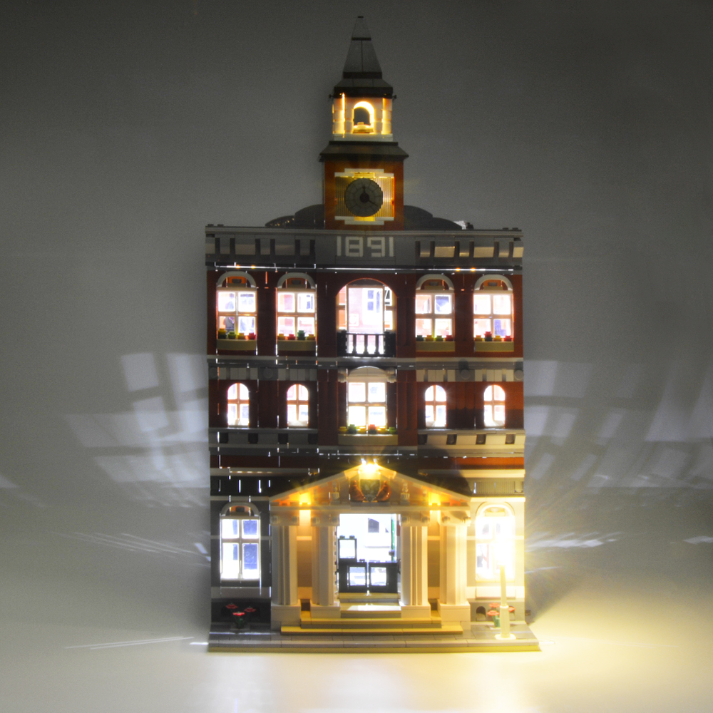 yeabricks适用乐高10224市政厅led灯饰城 发光配件零件街景灯具