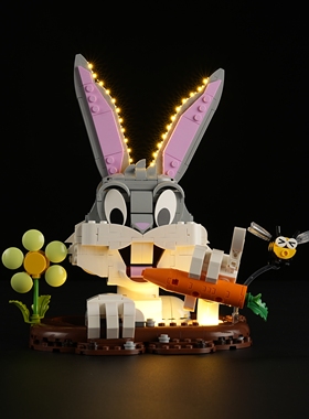 YEABRICKS灯饰适用乐高40920兔八哥节日限定系列LED积木玩具灯光