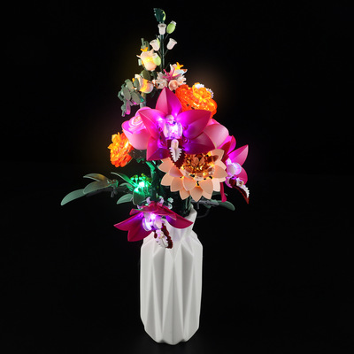 YEABRICKS灯饰适用10342粉黛花束