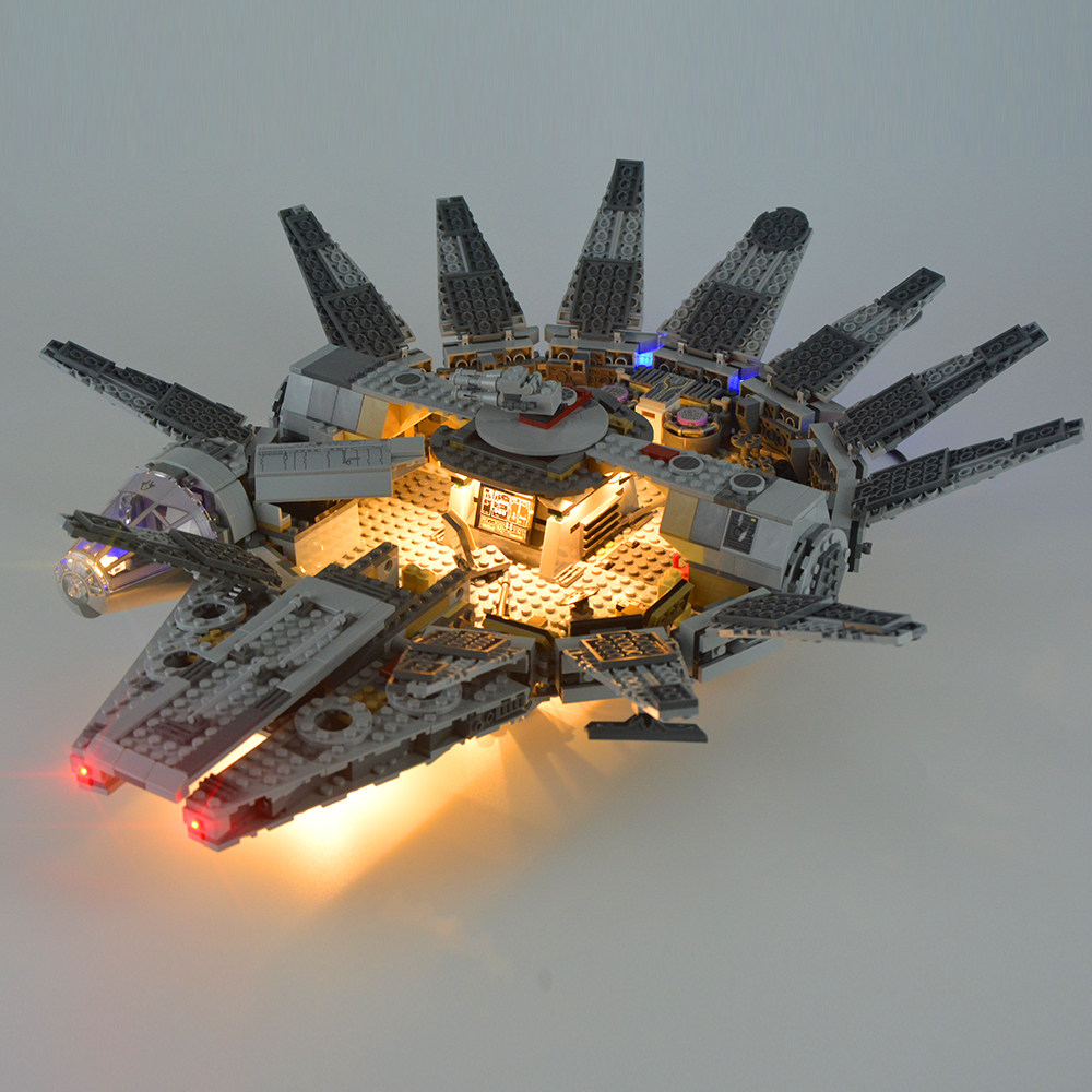 yeabricks适用乐高75105星球大战千年隼led灯饰套装发光配件灯饰