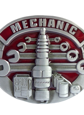 扳手工具红色美国西部牛仔皮带扣腰皮带平滑扣cowboy belt buckle