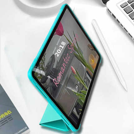 小众薄荷绿 ins慵懒别致ipad保护套pro11/10代/2022款10.9寸 翻盖三折/休眠10.2寸/10.5/9.7/mini6/迷你45软