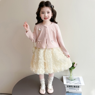 女童春秋款裙子春装2026新款儿童洋气春季连衣裙套装女宝宝公主裙