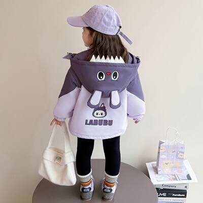 女童秋冬季三合一冲锋衣2025新款儿童深秋宝宝加厚可拆卸夹棉外套