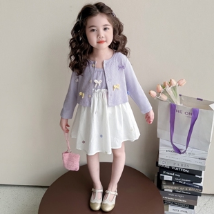 女童春秋款裙子春装2026新款儿童洋气春季连衣裙套装女宝宝公主裙