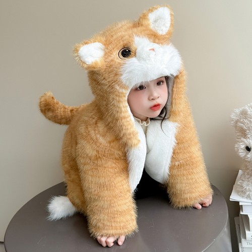 儿童皮草外套2025新款洋气女童秋冬装加绒加厚宝宝保暖毛茸茸上衣