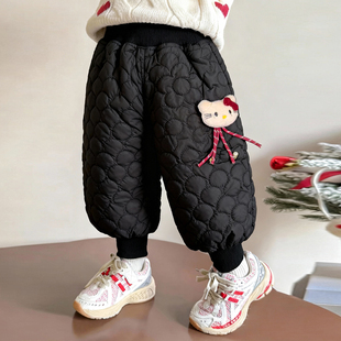 加绒外穿女宝宝棉裤 女童裤 儿童冬装 2025新款 加厚一条过冬 子秋冬季