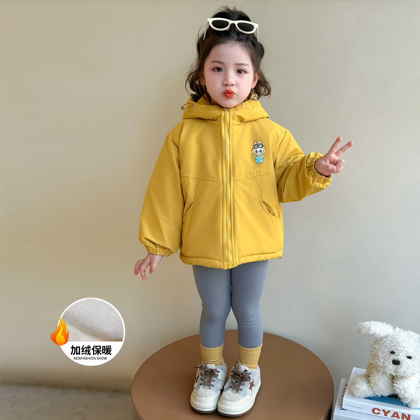 女童秋冬季加棉夹棉冲锋衣加厚2025新款初冬装儿童加绒外套女宝宝,童装/婴儿装/亲子装,普通外套,淘宝优惠券,粉丝福利购,淘宝优惠卷