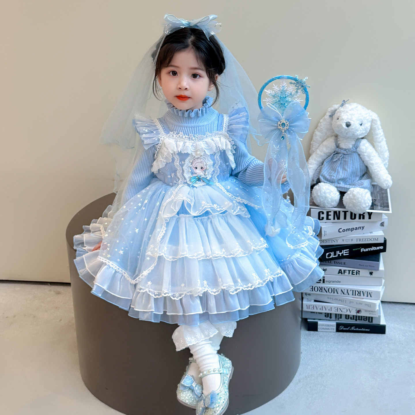 女童春装2026新款连衣裙洛丽塔儿童宝宝韩版洋气春秋公主裙女孩潮