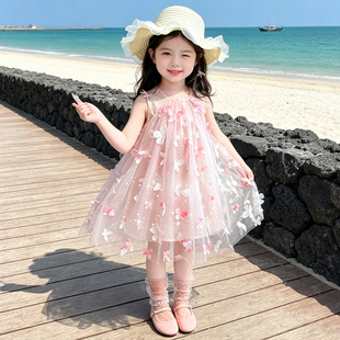 女童薄款裙子夏装2026新款儿童夏季连衣裙女宝宝花瓣公主裙巨好看