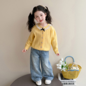 2026新款 针织衫 儿童亮钻女孩宝宝春季 开衫 春装 女童毛衣外套春秋款