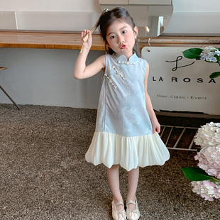 女童中国风裙子夏装2026新款儿童夏季连衣裙女宝宝夏天旗袍小女孩