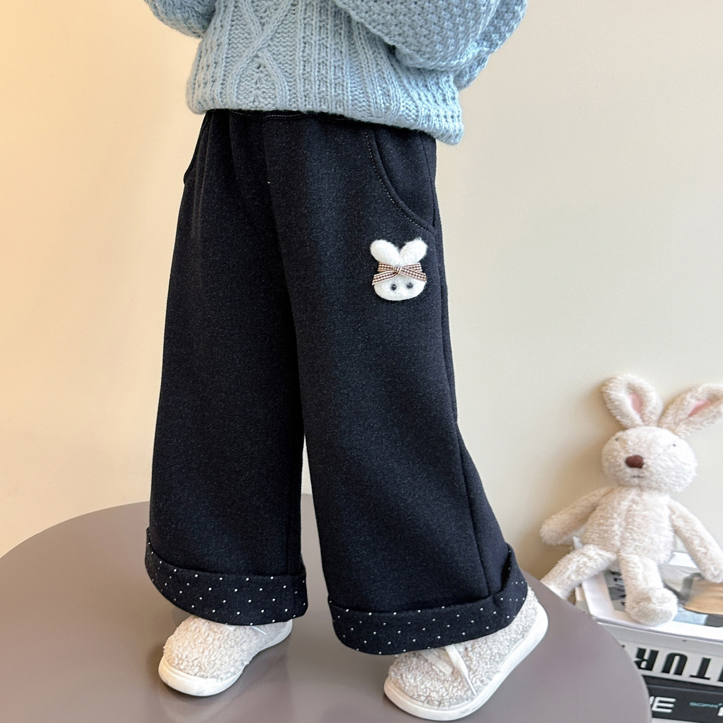 女童休闲裤子秋冬季2025儿童加绒兔子加厚外穿女宝宝运动裤一体绒,童装/婴儿装/亲子装,裤子,淘宝优惠券,粉丝福利购,淘宝优惠卷
