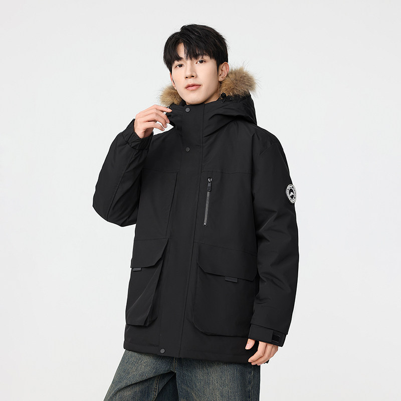 冬季暖标防风防寒白鸭绒连帽外套羽绒服情侣款B247-5299-p375,男装羽绒服,电商B247