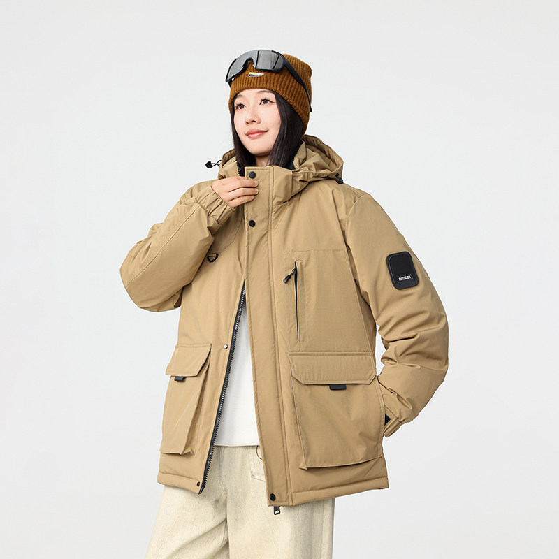 冬季暖标防风防寒白鸭绒连帽外套羽绒服情侣款B247-5322-p325,男装羽绒服,电商B247