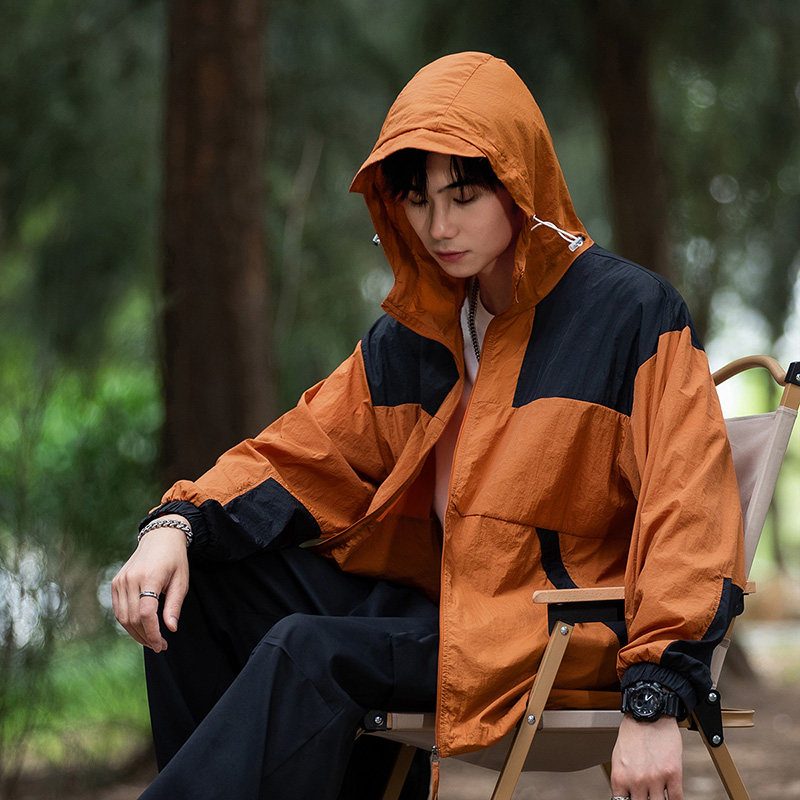 25年春夏新款UPF50+拼色防晒衣时尚外套男女同款DS-B247-8039-P48,男装防晒衣,电商B247