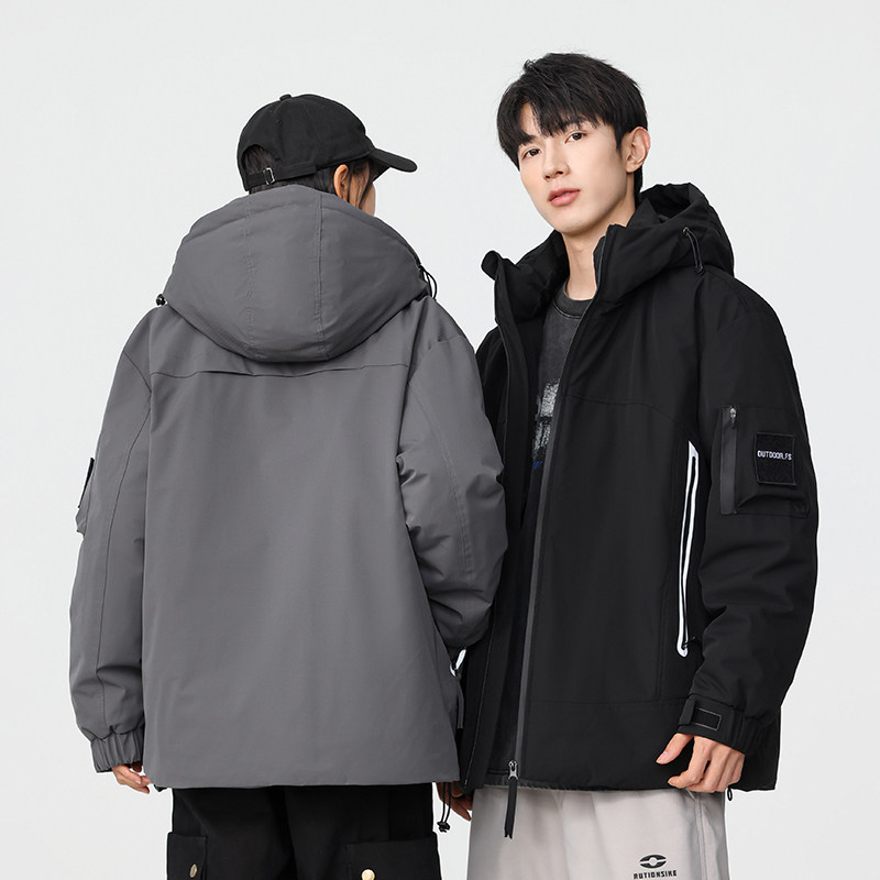 冬季暖标防风防寒白鸭绒连帽外套羽绒服情侣款B247-5333-p305,男装羽绒服,电商B247