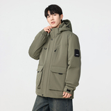 冬季暖标防风防寒白鸭绒连帽外套羽绒服情侣款B247-5322-p325，男装羽绒服，电商B247