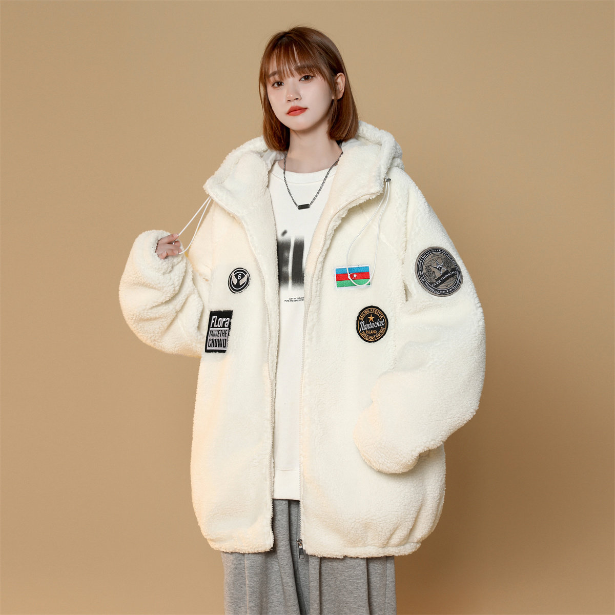 22年冬季新款连帽衣加厚保暖外套男女同款DS-B247-F330-P130,男装棉衣,电商B247
