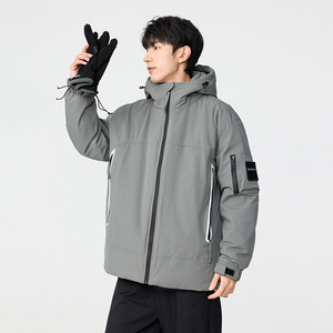 冬季暖标防风防寒白鸭绒连帽外套羽绒服情侣款B247-5333-p305图片