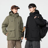 冬季暖标防风防寒白鸭绒连帽外套羽绒服情侣款B247-5322-p325，男装羽绒服，电商B247