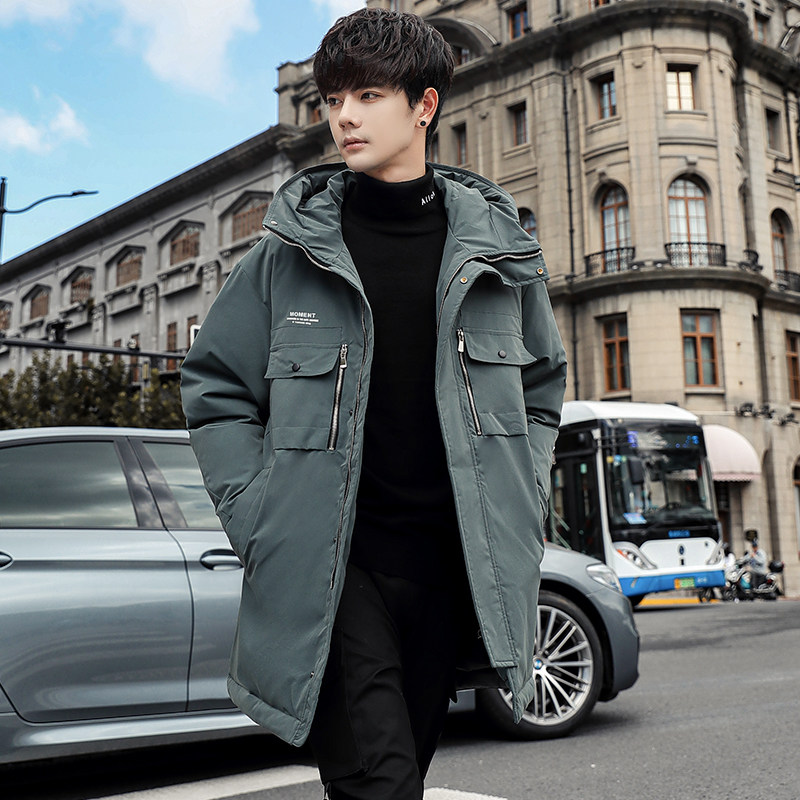 2023冬季新款中长款休闲羽绒服纯色外套男装DS-B247-7057-P175，男装羽绒服，电商B247