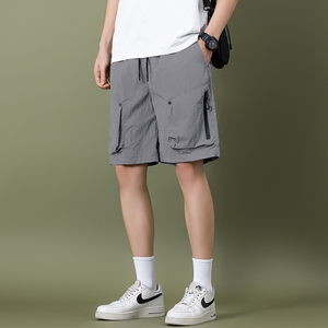 美式高街潮牌男女同款宽松休闲百搭纯色休闲短裤潮B247-K745-p39图片