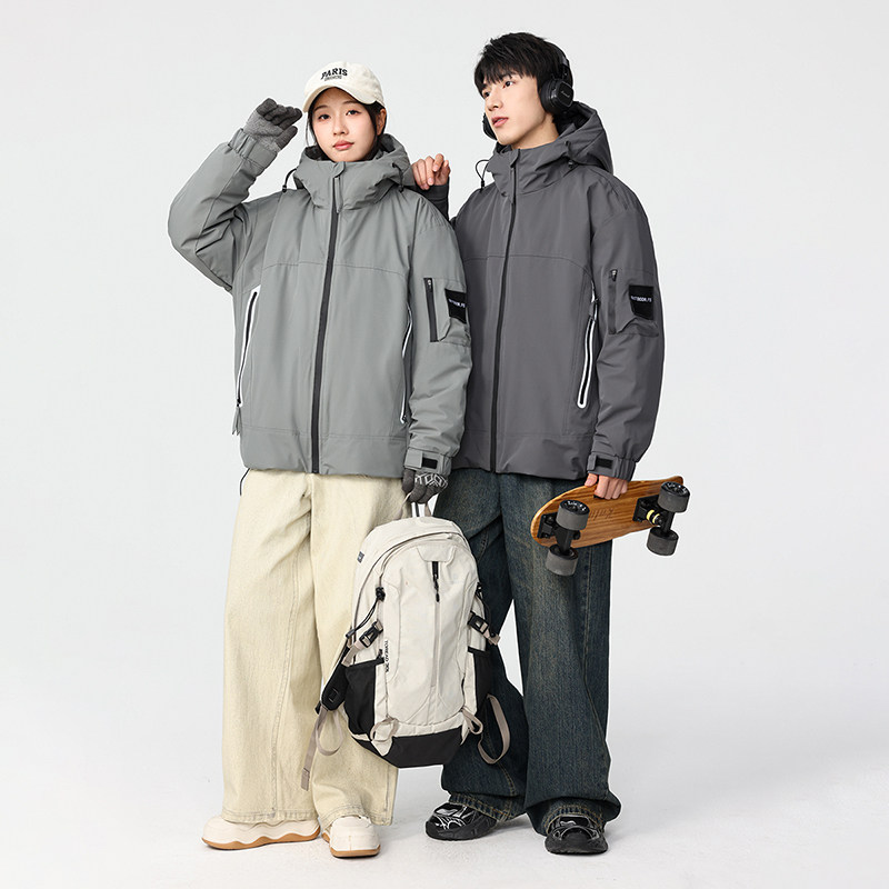 冬季暖标防风防寒白鸭绒连帽外套羽绒服情侣款B247-5333-p305,男装羽绒服,电商B247