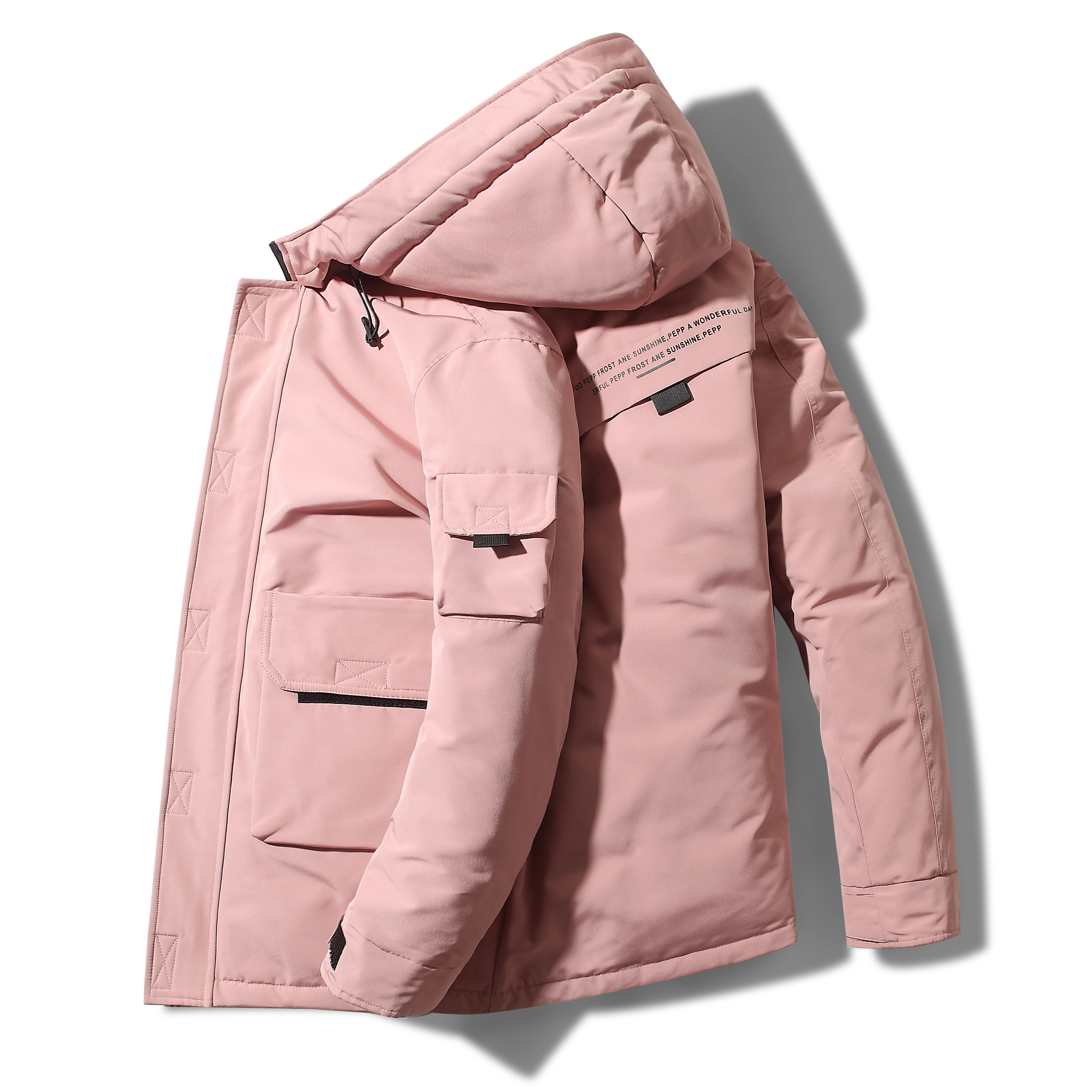 2020电商B247冬季新款白鸭绒羽绒服中长款户外连帽抗寒MY059-P110图片