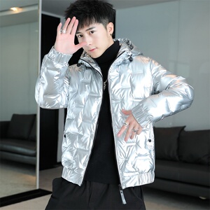 2020电商B247冬季新款亮面潮男收口外穿加厚休闲羽绒服2028-P110图片