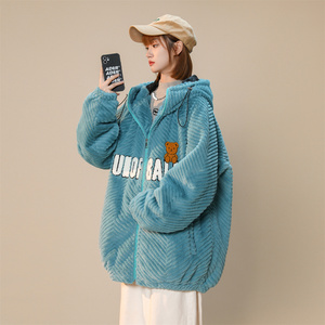 22年冬季新款衣纯色羊羔毛外套女保暖外套DS-B247-F252-P145图片